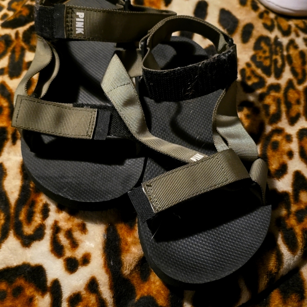 Love pink strappy sandals